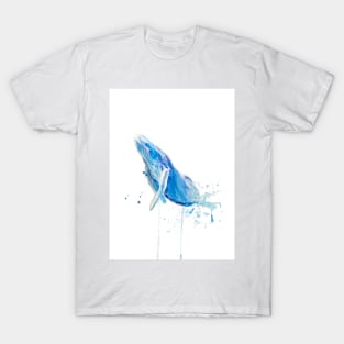 watercolor whale illustration T-Shirt